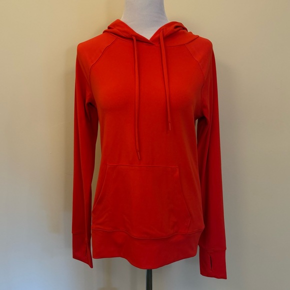 Lou & Grey Tops - Lou & Grey Red Hoodie Sweatshirt Size Small NWT Thumbholes Athleisure